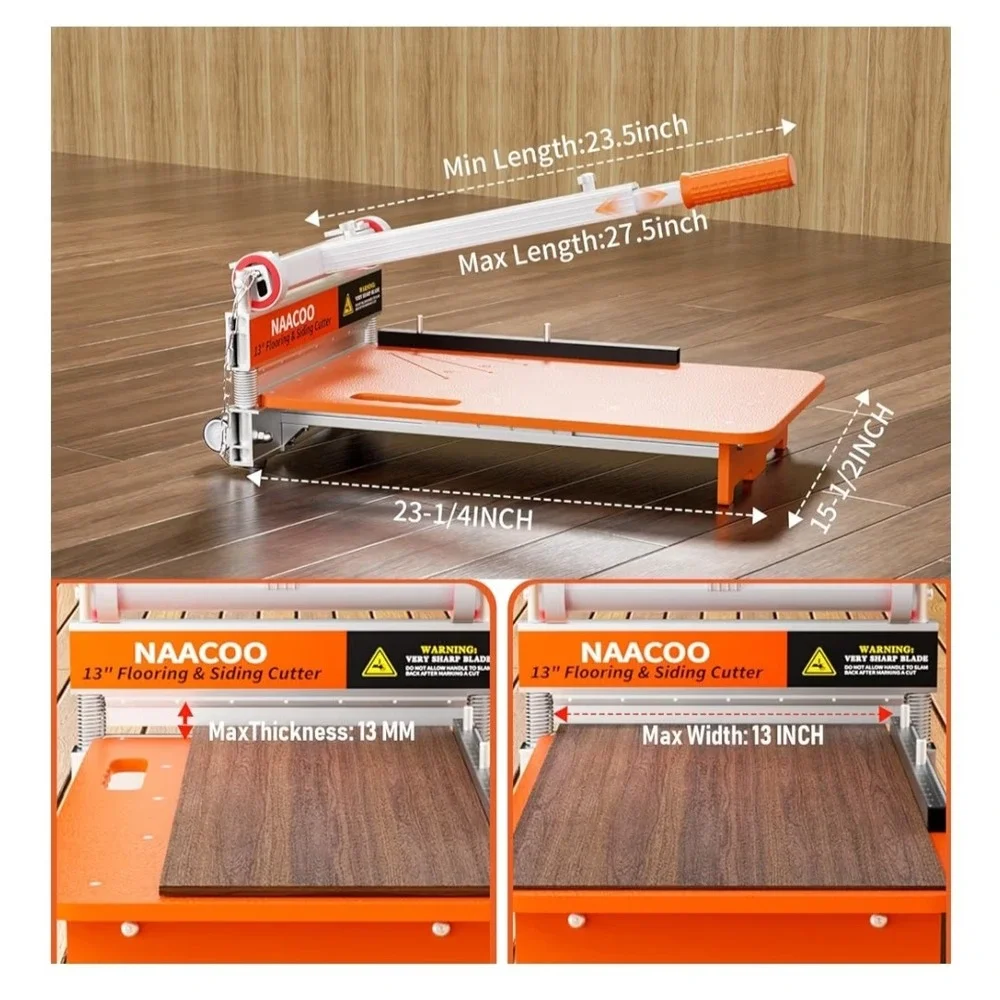NAACOO 13 Inch Heavy Duty Flooring Siding‎ Cutter Tool Telescopic Handle